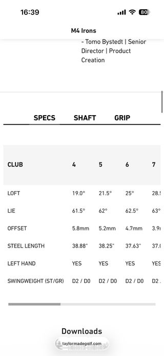 Set Hierros TaylorMade M4 Zurdo PW-5