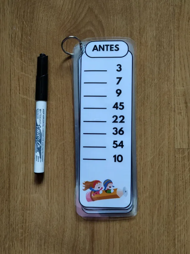 Juego matemáticas antes, entre y después