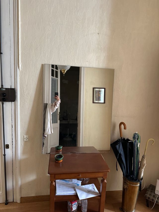 Espejo de pared madera y cristal