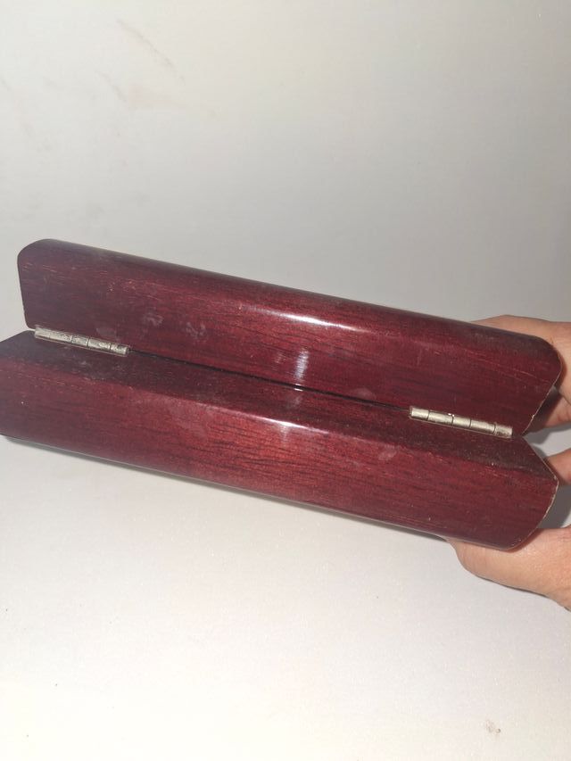 Caja joyero de madera con tapa en baño de plata