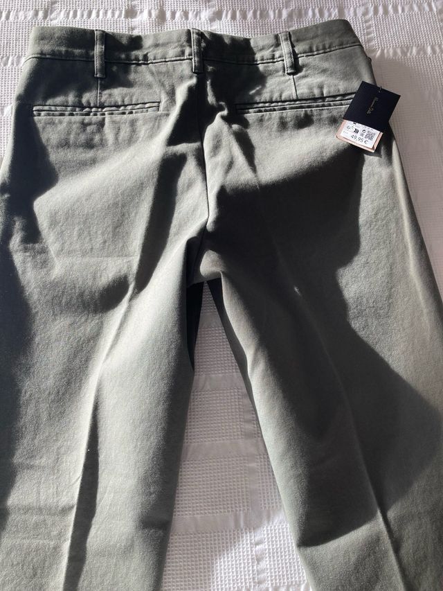 Massimo Dutti Chinos Caqui Talla 38