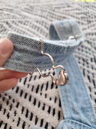 Peto vaquero corto Bershka