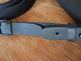 Bandolera Satchel Cuero Negra