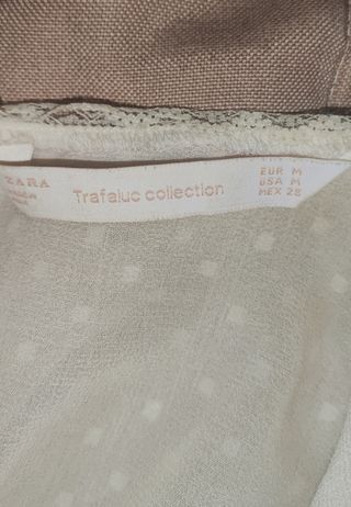 "Blusa Zara plumetí bordada"