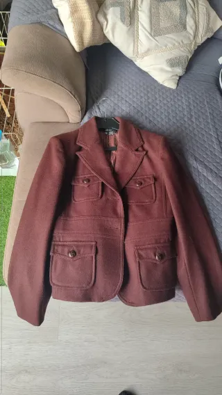 Chaqueta de paño marrón chocolate