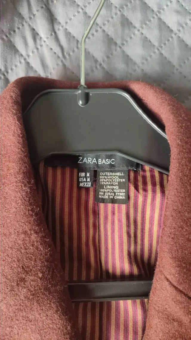 Chaqueta de paño marrón chocolate