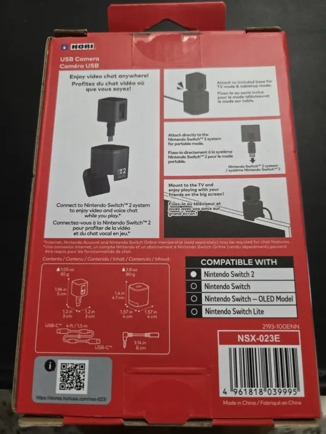 Cámara USB Nintendo Switch 2