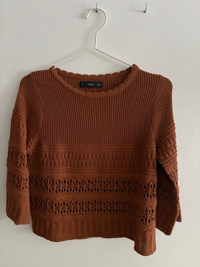 Jersey Mango calado marrón