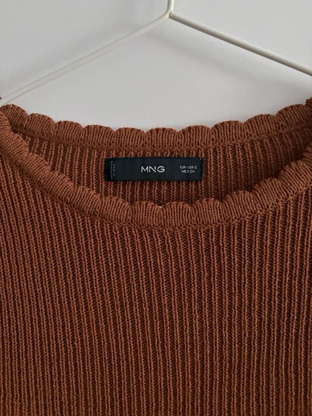 Jersey Mango calado marrón