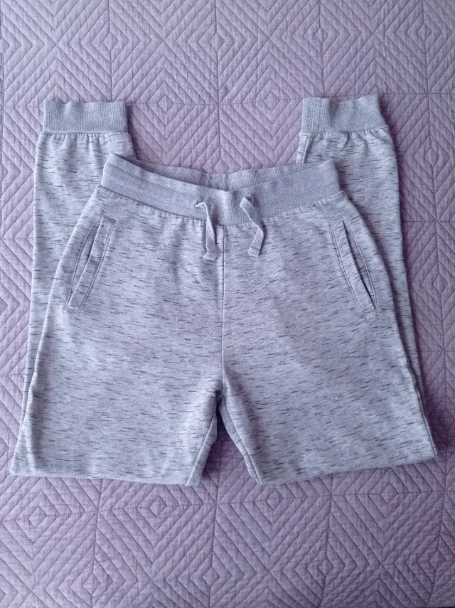 Pantalón chándal gris jaspeado