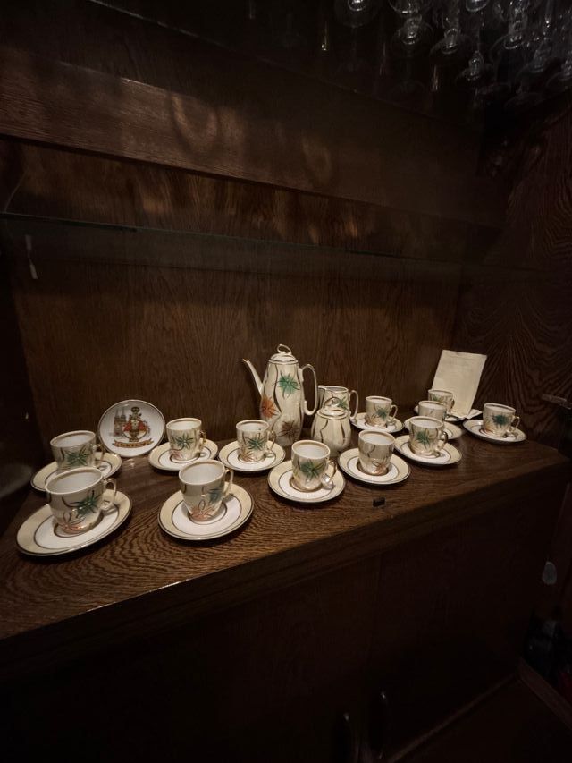 Juego de Té/Café Cerámica Flores Multicolor