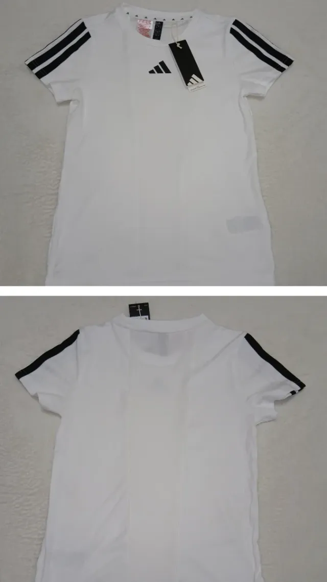 Camiseta Adidas blanca con rayas