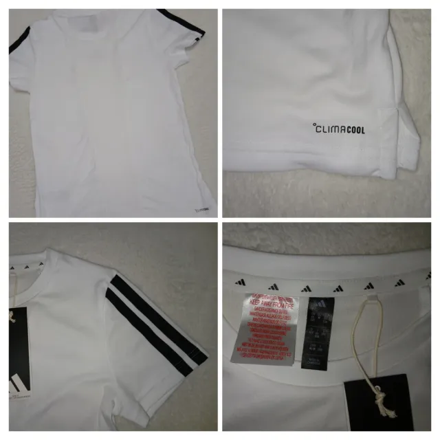 Camiseta Adidas blanca con rayas