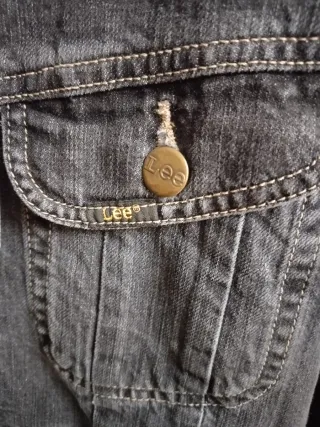 Chaqueta Vaquera Negra Lee Talla M Vintage