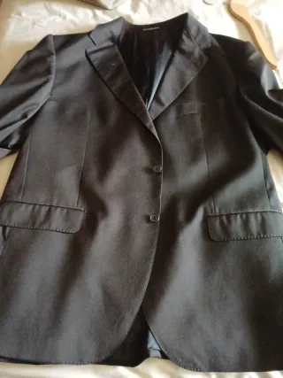 Chaqueta de traje de novio negra El Corte Inglés