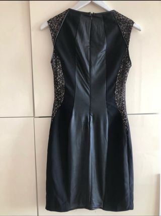 Abito longhette ecopelle nero