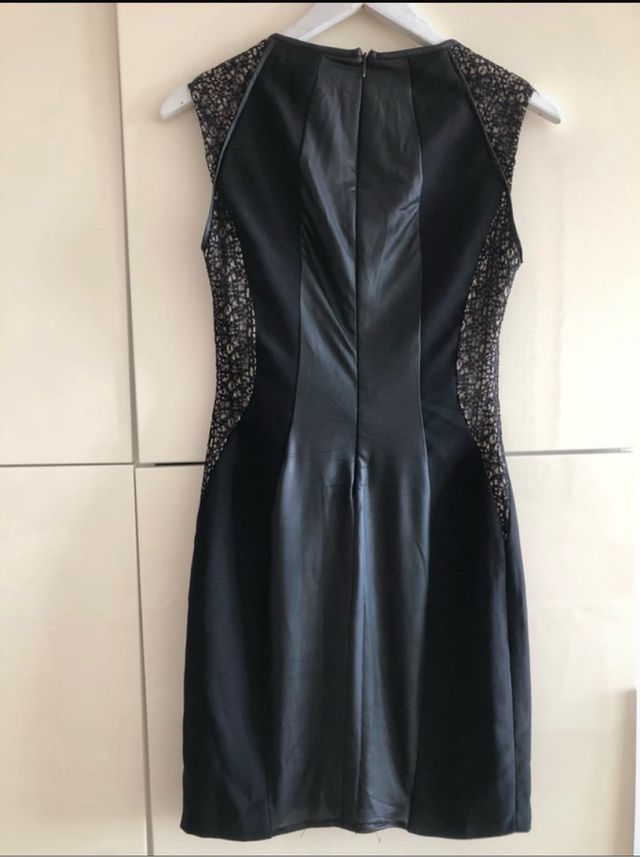 Abito longhette  ecopelle nero