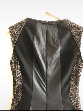 Abito longhette ecopelle nero