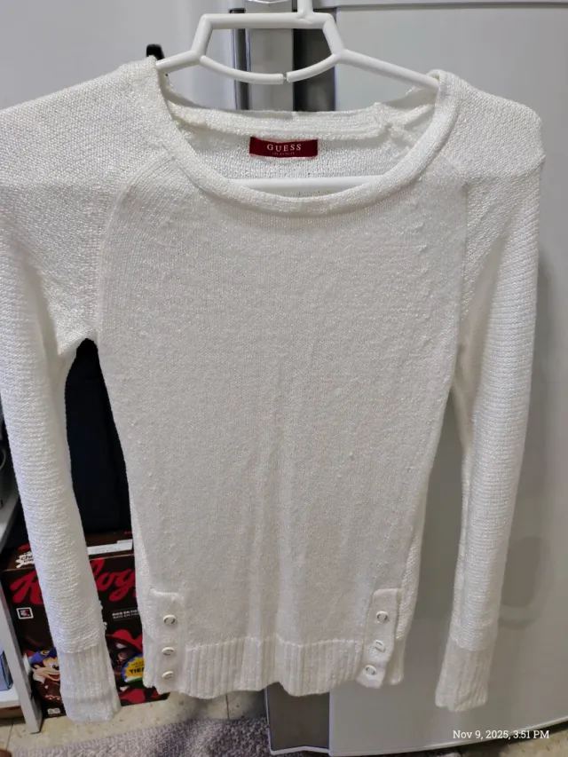 Camisa Guess Blanca Manga Larga