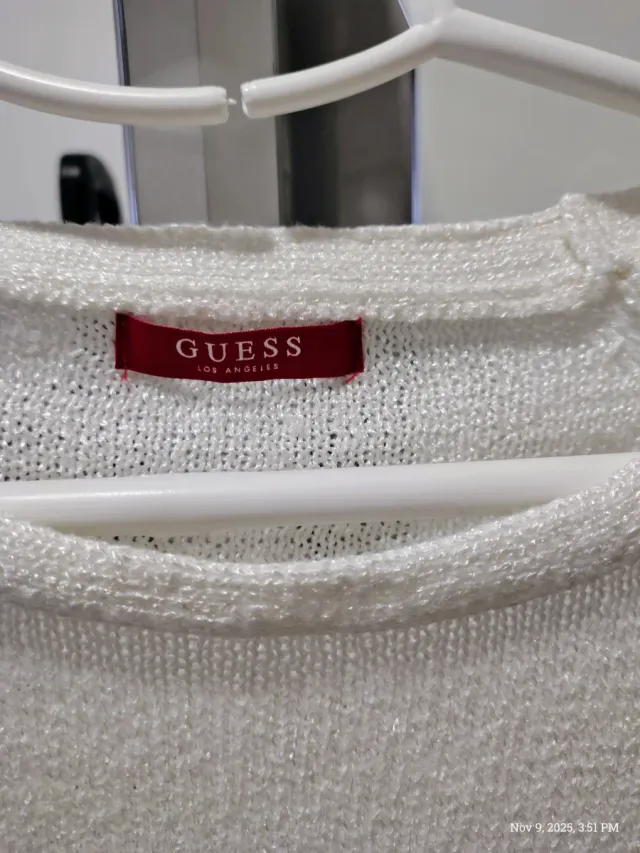 Camisa Guess Blanca Manga Larga