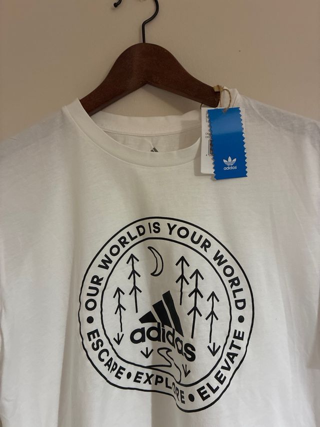 Camiseta Adidas Blanca Hombre