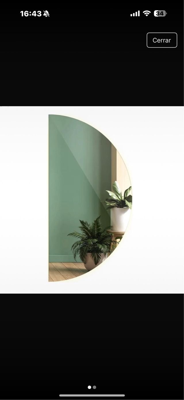 Espejo Semicircular con Luces LED