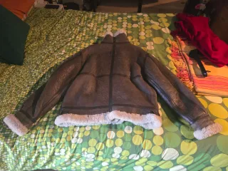 Chaqueta Aviador Beige y Marrón