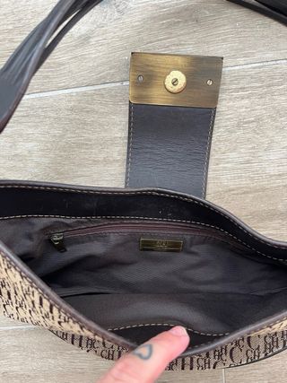 Bolso Carolina Herrera Beige y Marrón