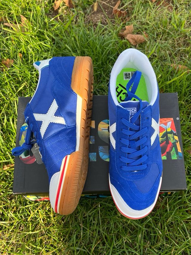 Zapatillas Futsal Munich Azul/Verde