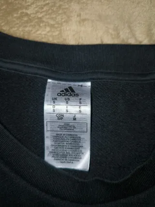 Sudadera Adidas Negra con Rayas Blancas