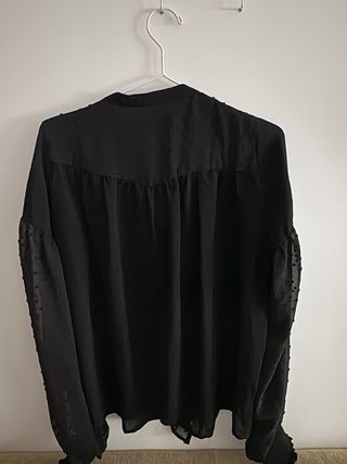 Camisa Zara Negra Combinada