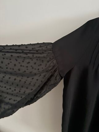 Camisa Zara Negra Combinada