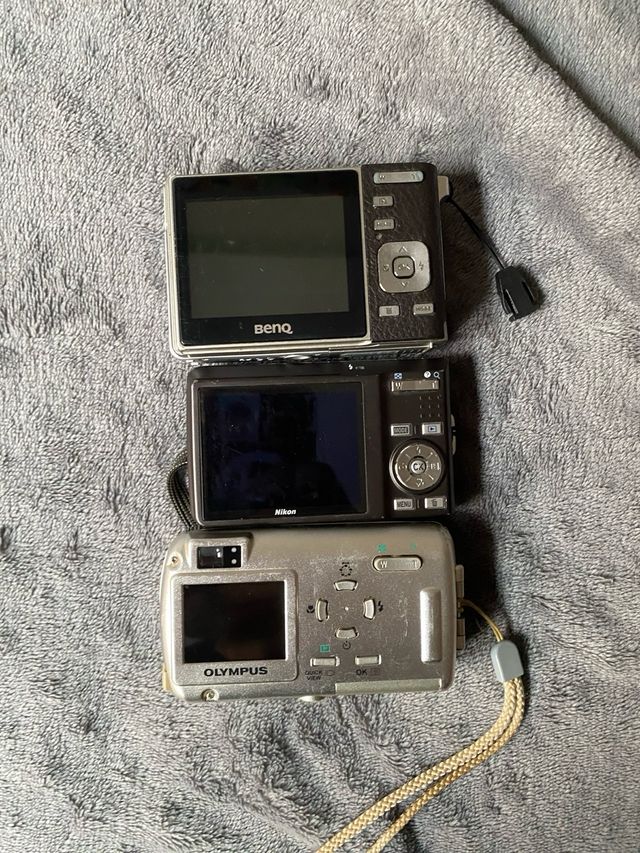 Lote de 3 cámaras digitales