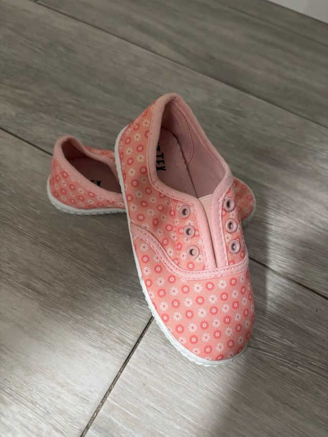 Zapatillas niña 27 flores rosa