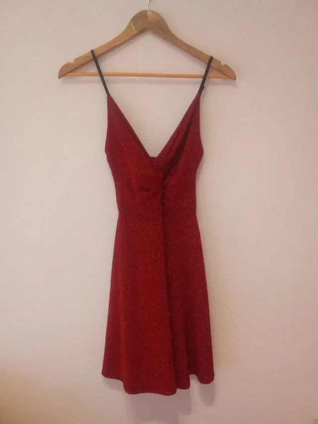 Vestido brillante rosa/rojo