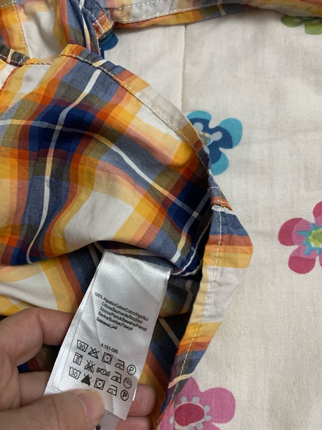 Camisa niño Mayoral cuadros con etiqueta