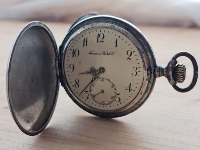 Reloj de bolsillo plata 800 Tavannes Watch Co