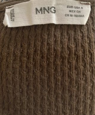 Camiseta Mango Manga Larga Marrón