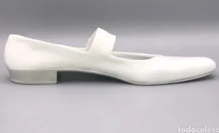 Zapato Merceditas Lladro Blanco Raro 1965