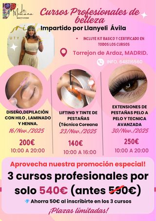 cursos profesionales de Belleza!!