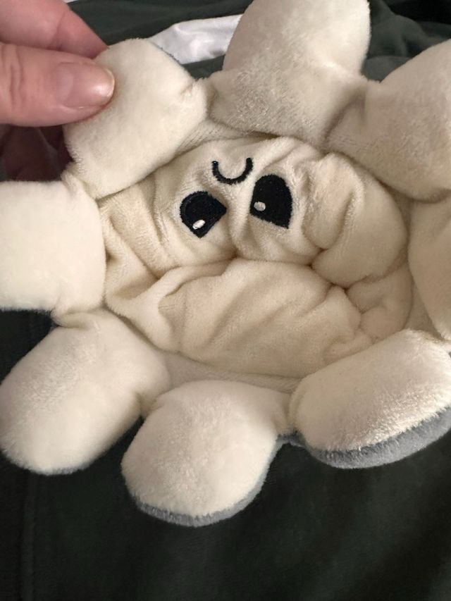 Pulpo peluche reversible beige