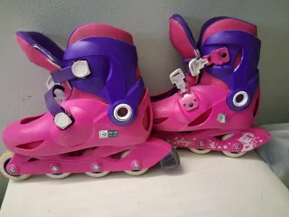 Pattini a rotelle bambina rosa e viola