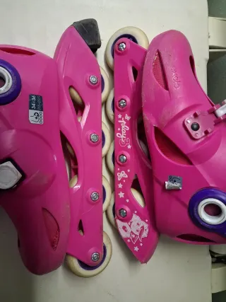 Pattini a rotelle bambina rosa e viola