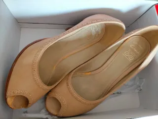 Zapatos Clarks Talla 41 Beige Peep Toe