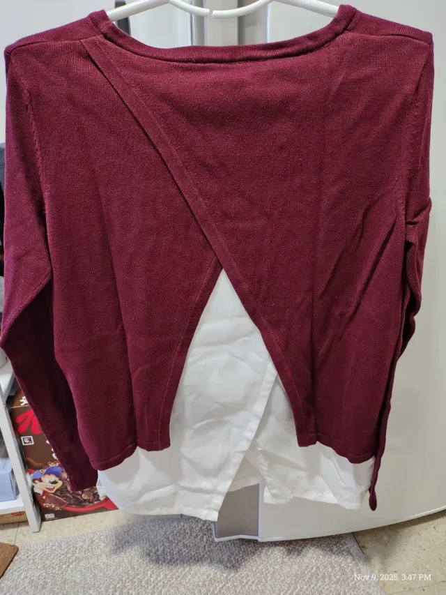 Camisa manga larga bicolor