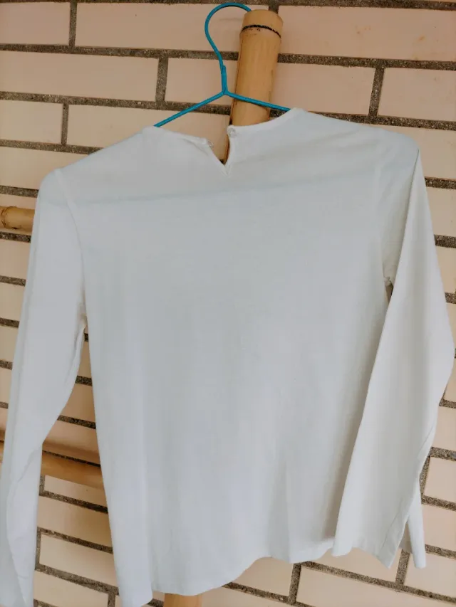 Camisa Zara Manga Larga Blanca T.10/140