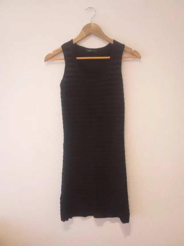 Vestido Negro Mango Talla S/36/8