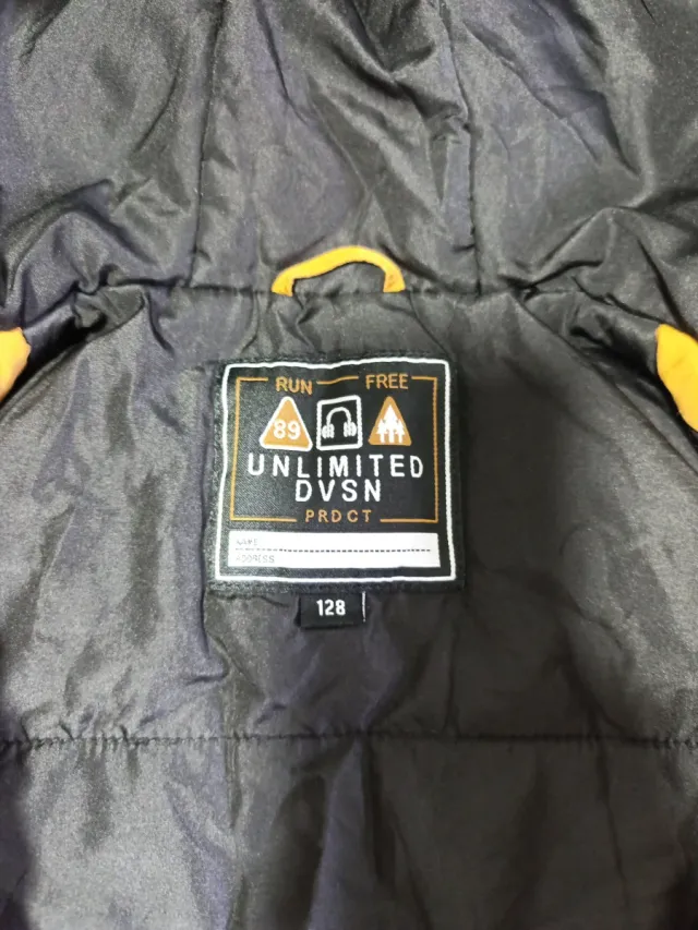 Chaqueta niño amarilla y negra talla 128