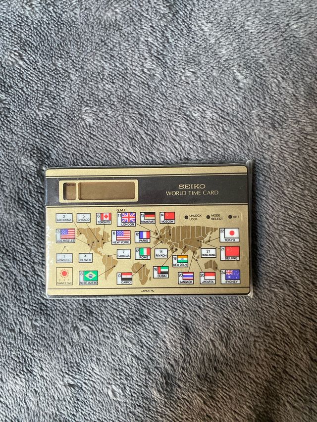 Tarjeta Seiko World Time Card