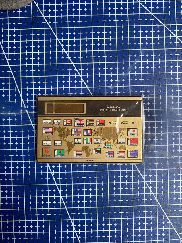 Tarjeta Seiko World Time Card